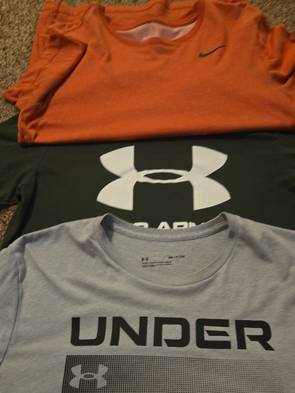 Set Of 3 Tshirts - 1 Nike, 2 Under Armour